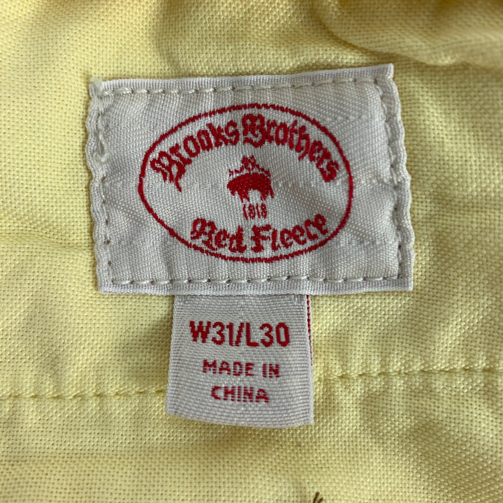 BROOKS BROTHERS Size 31 Yellow Cotton Zip Fly Casual Pants