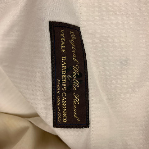VITALE BARBERIS CANONICO Size 30 Cream Wool Cuffed Dress Pants