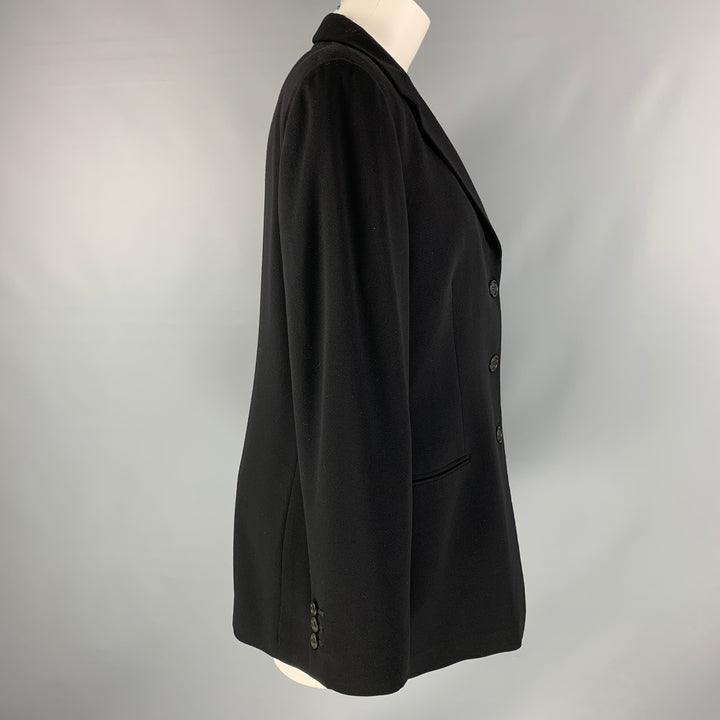 GIORGIO ARMANI Size 12 Black Wool Jacket