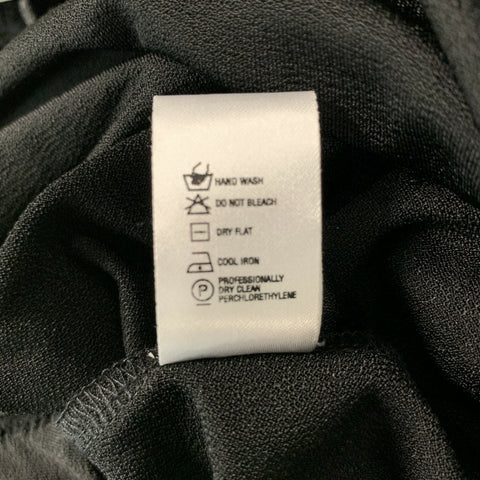 LA PERLA Size 6 Black Rayon & Spandex Crochet Cocktail Dress