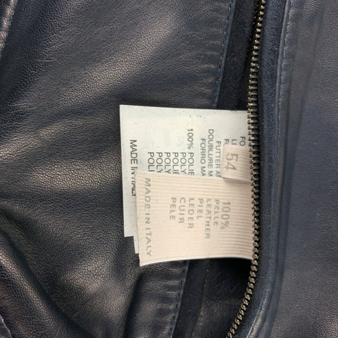 ERMENEGILDO ZEGNA Size 44 Navy Mixed Fabrics Wool Jacket