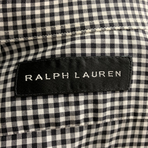 RALPH LAUREN Size S Black & White Checkered Cotton Button Down Long Sleeve Shirt