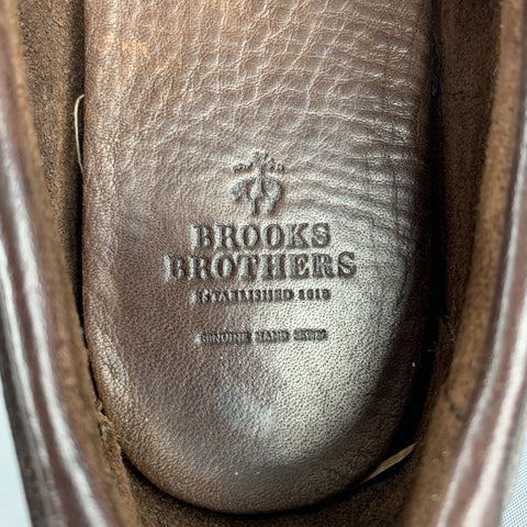 BROOKS BROTHERS Size 8.5 Brown Leather Bow Drivers Loafers