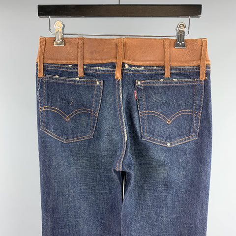 LEVI'S Size 30 Indigo Solid Cotton Button Fly Jeans