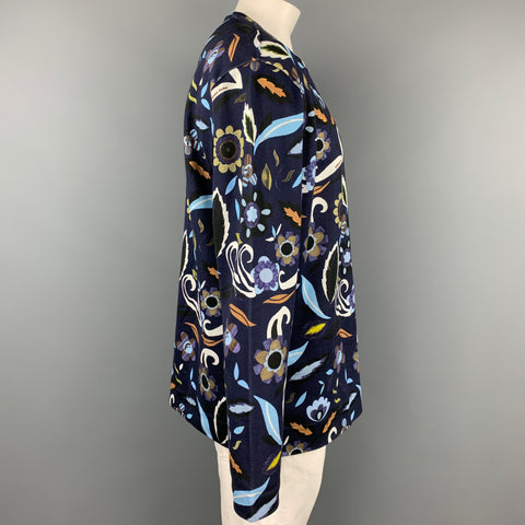 FENDI S/S 2017 Talla XXL Sudadera de manga larga de algodón / poliamida abstracta multicolor