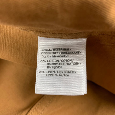 WALLACE & BARNES Size 36 Short Khaki Cotton Linen Sport Coat