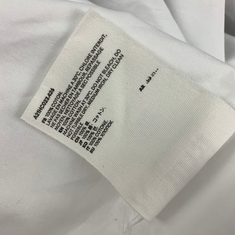 AMI by ALEXANDRE MATTIUSSI Talla M Camisa de manga larga con botones de algodón blanco