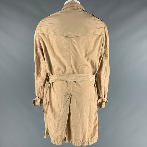 BURBERRY LONDON Size M Beige Nylon Belted Trenchcoat