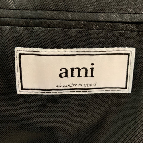 AMI by ALEXANDRE MATTIUSSI Size 38 Navy Solid Wool Peak Lapel Suit