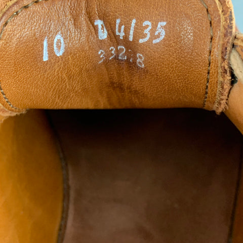 ALLEN EDMONDS Taille 10 Chaussures à lacets en cuir perforé marron à bout droit