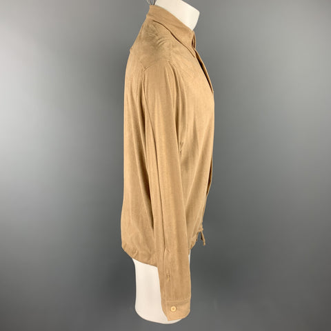 ELENA VAN DER VEER Size M Tan Poliammide Button Up Drawstring Sweater