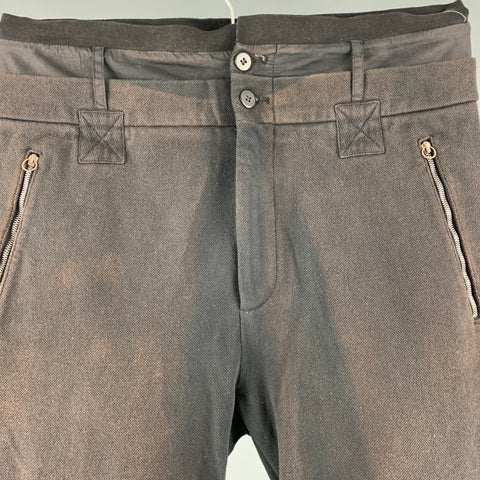 ALEXANDER MCQUEEN Taille 34 Pantalon décontracté cargo en coton vieilli gris