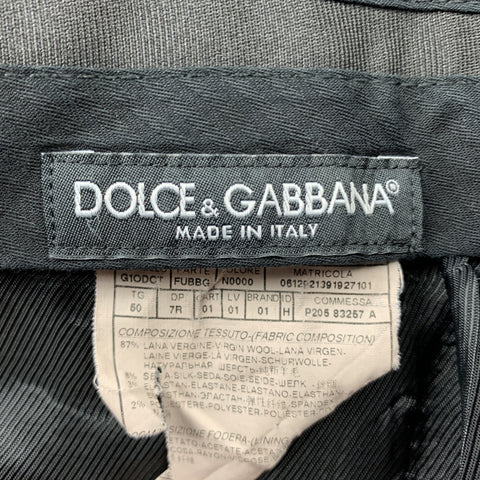 DOLCE & GABBANA Size 34 / IT 50 Black Wool Blend Zip Fly Dress Pants