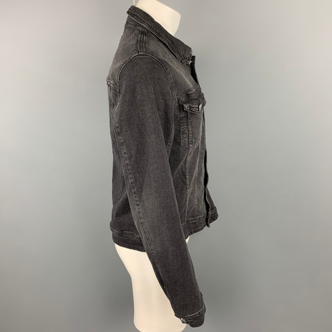 MAISON MARGIELA Size L Charcoal Cotton Trucker Jacket
