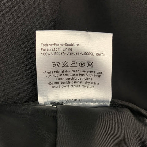 CALVIN KLEIN COLLECTION Size 32 Black Wool Tuxedo Dress Pants