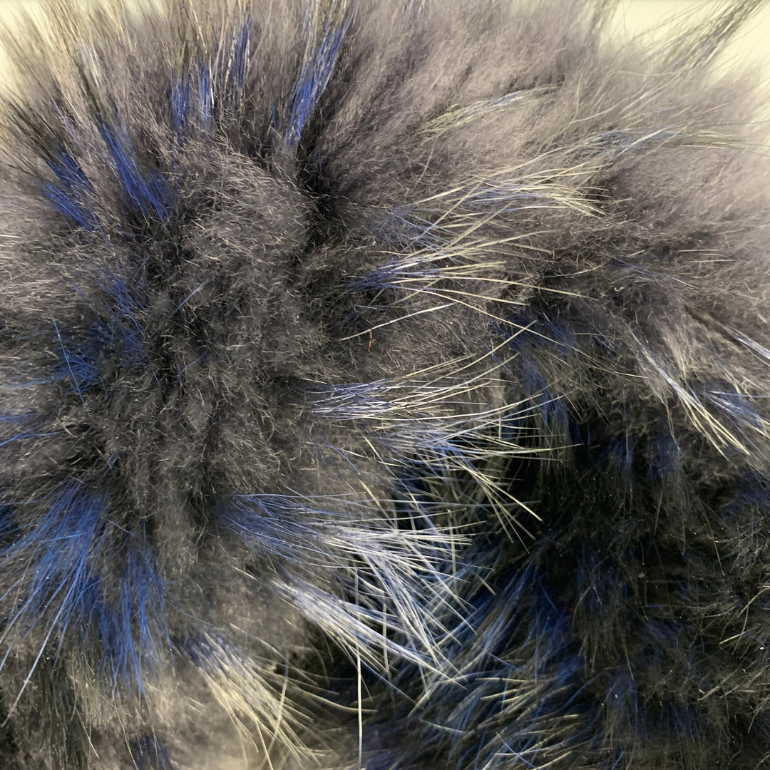 MAURIZIO PECORARO Black Blue Raccoon Fur Scarf