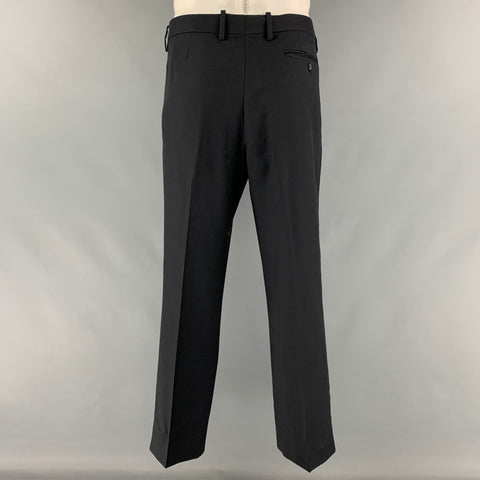 D&G by DOLCE & GABBANA Size 46 Black Window Pane Wool Viscose Blend Suit