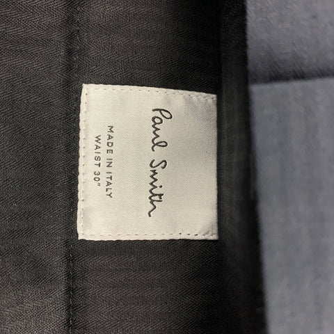 PAUL SMITH Size 30 Red & Black Houndstooth Wool Zip Fly Dress Pants