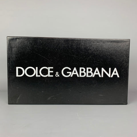 DOLCE & GABBANA Size 11 Gold Metallic Leather Lace Up Shoes