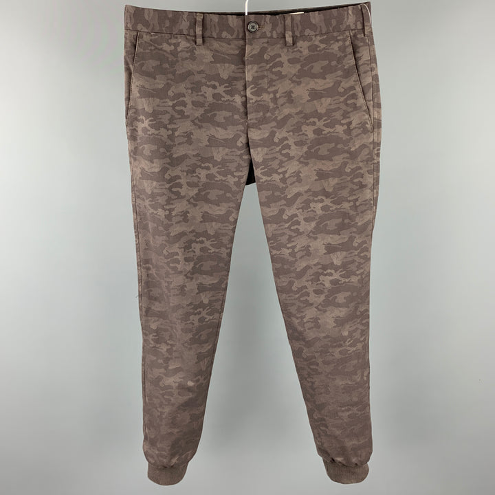 CLUB MONACO Size 30 Grey Camouflage Cotton Zip Fly Casual Pants