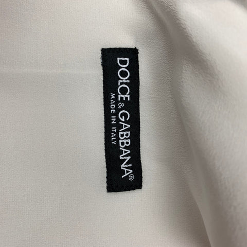 DOLCE & GABBANA Size 36 Regular Grey Wool Silk Shawl Lapel 3 Piece Suit