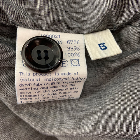 45rpm Size XL Navy Cable Knit Wool / Cotton Patch Pockets Jacket