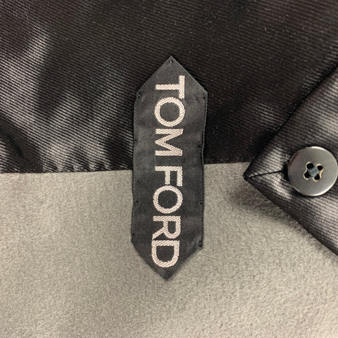 TOM FORD Taille 48 Veste à poches à rabat en rayonne / coton ardoise