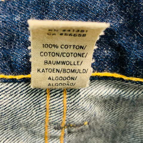 RRL by RALPH LAUREN Size 38 Indigo Contrast Stitch Selvedge Denim Jeans