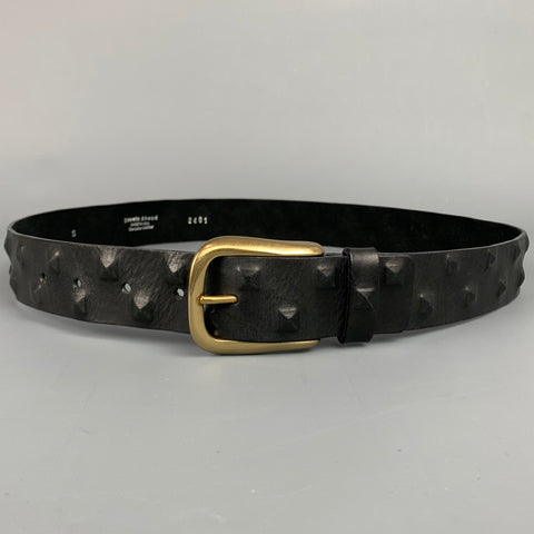 STREETS AHEAD Taille S Ceinture en cuir texturé noir