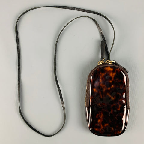 DRIES VAN NOTEN Black Tortoise Shell Leather Synthetic Bag
