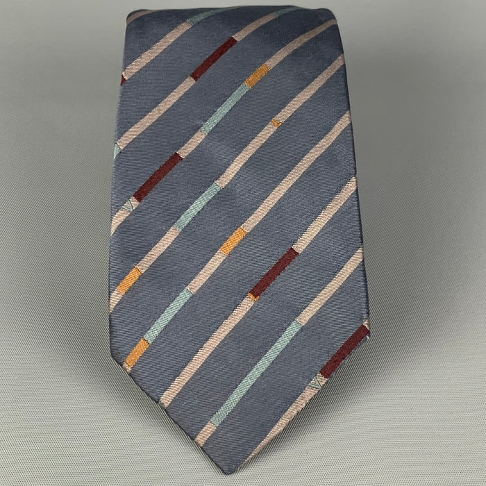 LOUIS VUITTON Multi-Color Diagonal Stripe Silk Neck Tie