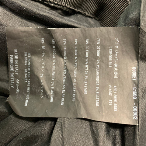 PRADA Taille 4 Jupe circulaire plissée en coton mélangé noir