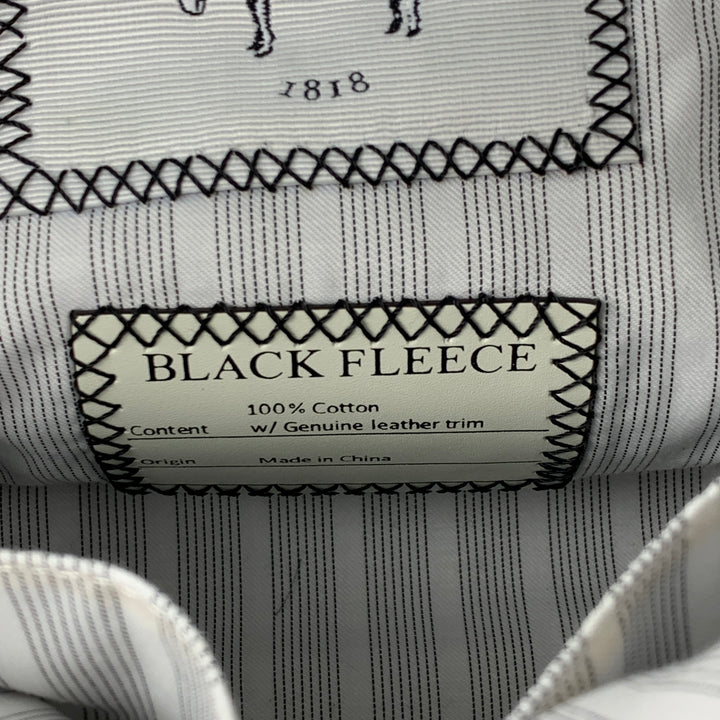 THOM BROWNE for BLACK FLEECE Beige & Brown Canvas & Leather Messenger Bag