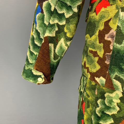 BUSCEMI Size 38 Multi-Color Camo Cotton Technical Tropical Jacket & Shorts