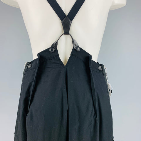 LIMI FEU Size M Black Cotton Suspenders Overalls