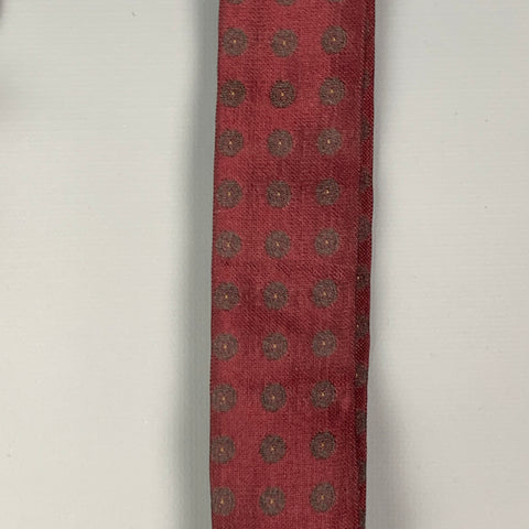 TRAFALGAR Burgundy Print Silk Suspenders