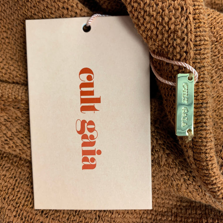 CULT GAIA Size S Rust Cotton Polyester Serita Knit Dress