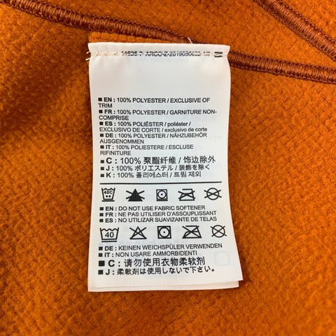 ARCTERYX Size L Orange Waffle Knit Polyester Polartec Sweatshirt