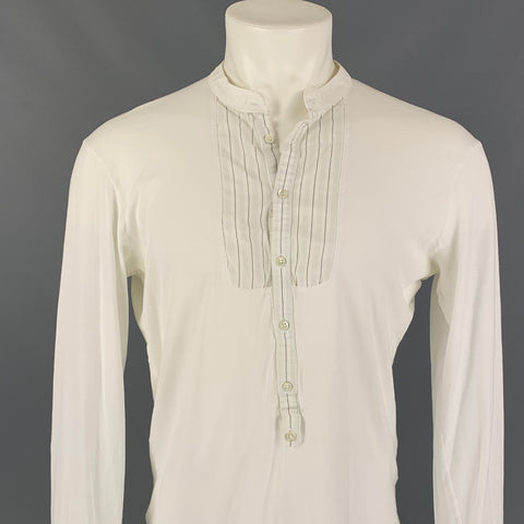 NEIL BARRETT Taille XL Blanc Tissus Mélangés Coton Henley Pull