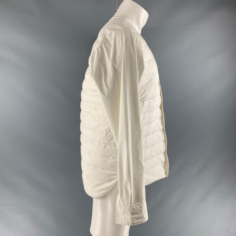 SASQUATCHfabrix Chaqueta de mezcla de algodón acolchada en color blanco roto talla XL