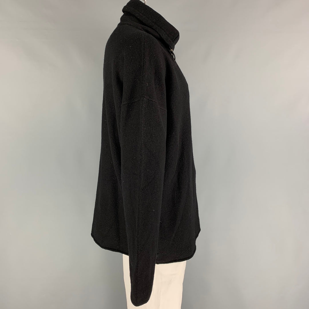 ACNE STUDIOS Size M Black Knit Merino Wool High Collar Sweater