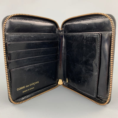 COMME des GARCONS Black Patent Leather Wallet