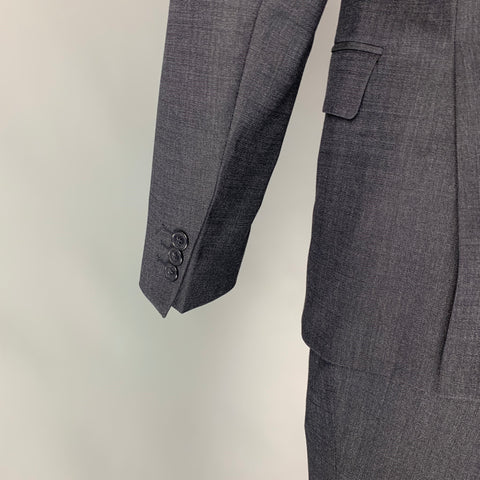 VERSACE COLLECTION Size 38 Charcoal Wool Single Breasted Notch Lapel Suit