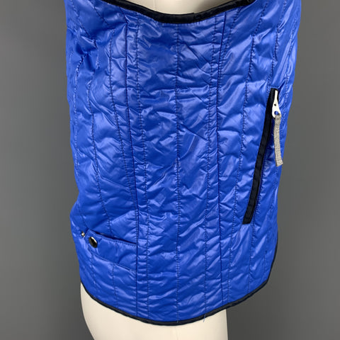 MICHAEL BASTIAN Size S Blue Quilted Polyamide Zip Up Vest