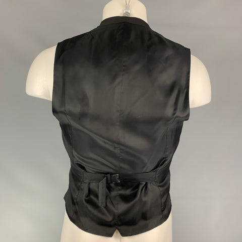 RALPH LAUREN Black Label Size 38 Black Wool Classic Vest