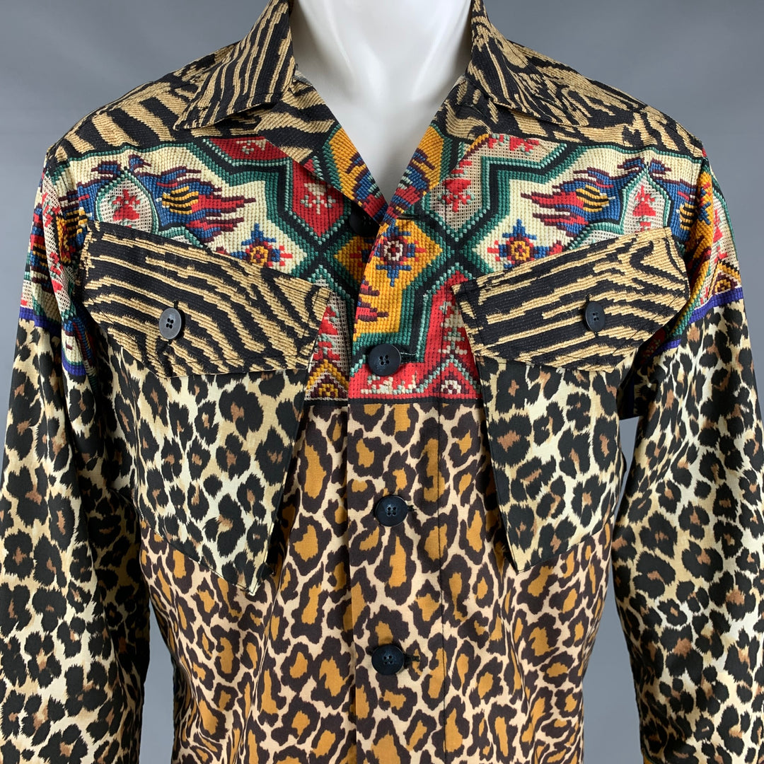 PIERRE-LOUIS MASCIA Size S Multi-Color Animal Print Jacket