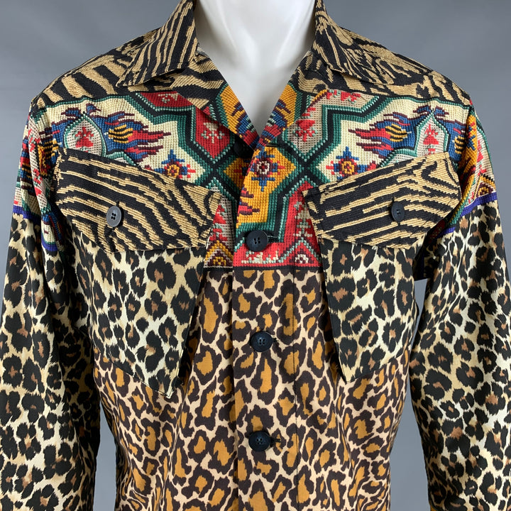 PIERRE-LOUIS MASCIA Size S Multi-Color Animal Print Jacket
