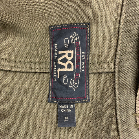 RRL by RALPH LAUREN Size XL Olive Cotton Jacket