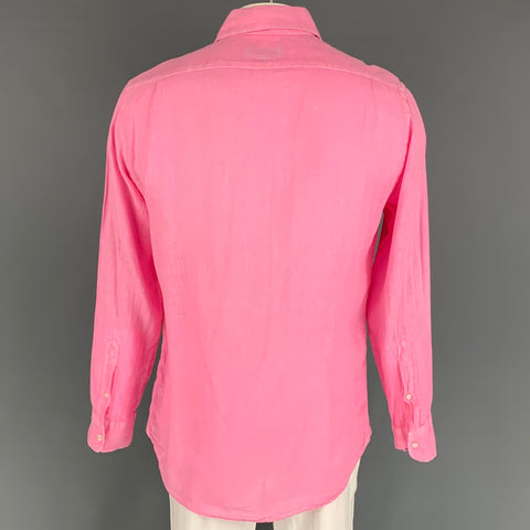 VILEBREQUIN Taille L Chemise à manches longues boutonnée en lin rose