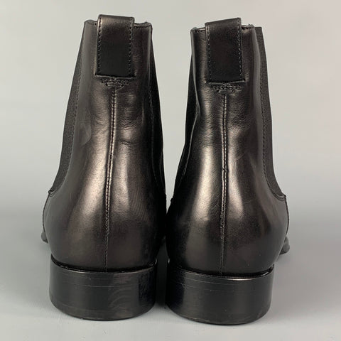 PAUL SMITH Botas Chelsea sin cordones de cuero negro talla 8
